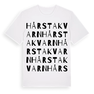 Hårstakvarn ordlek t-shirt – ekologisk bomull t-shirt från Pinshirt