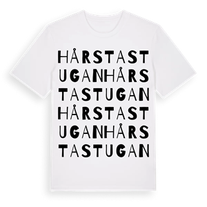Hårstastugan ordlek t-shirt – ekologisk bomull t-shirt från Pinshirt