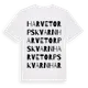 White t-shirt med Harvetorps Kvarn ordlek t-shirt
