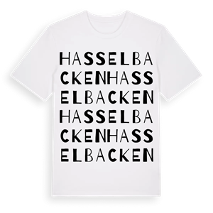 Hasselbacken ordlek t-shirt – ekologisk bomull t-shirt från Pinshirt