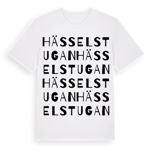 Hässelstugan ordlek t-shirt – ekologisk bomull t-shirt från Pinshirt