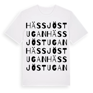 Hässjöstugan ordlek t-shirt – ekologisk bomull t-shirt från Pinshirt