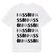 White t-shirt med Hassön ordlek t-shirt