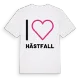 Jag älskar Hästfall t-shirt stort tryck