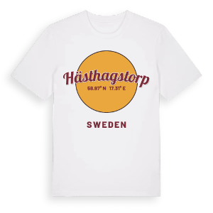 Hästhagstorp cirkel t-shirt – ekologisk bomull t-shirt från Pinshirt