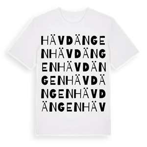 Hävdängen ordlek t-shirt – ekologisk bomull t-shirt från Pinshirt