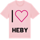 Pink Cotton t-shirt med Jag älskar Heby t-shirt stort tryck