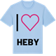 Blue Soul t-shirt med Jag älskar Heby t-shirt stort tryck