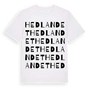 Hedlandet ordlek t-shirt – ekologisk bomull t-shirt från Pinshirt