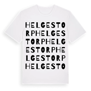 Helgestorp ordlek t-shirt – ekologisk bomull t-shirt från Pinshirt