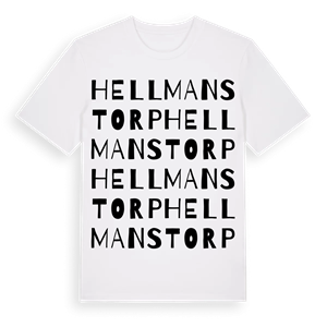 Hellmanstorp ordlek t-shirt – ekologisk bomull t-shirt från Pinshirt