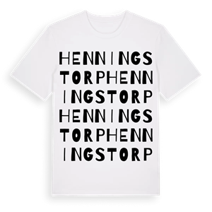 Henningstorp ordlek t-shirt – ekologisk bomull t-shirt från Pinshirt