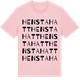 Pink Cotton t-shirt med Hensta hatt ordlek t-shirt