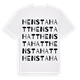 White t-shirt med Hensta hatt ordlek t-shirt