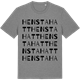 Mid Heather Gray t-shirt med Hensta hatt ordlek t-shirt