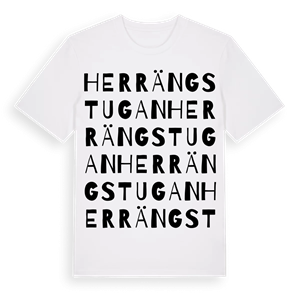 Herrängstugan ordlek t-shirt – ekologisk bomull t-shirt från Pinshirt