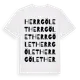 White t-shirt med Herrgölet ordlek t-shirt