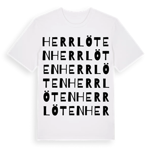 Herrlöten ordlek t-shirt – ekologisk bomull t-shirt från Pinshirt
