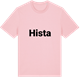 Pink Cotton t-shirt med Hista fetstil t-shirt
