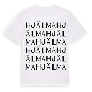 Hjälma ordlek t-shirt – ekologisk bomull t-shirt från Pinshirt