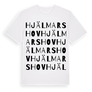 Hjälmarshov ordlek t-shirt – ekologisk bomull t-shirt från Pinshirt