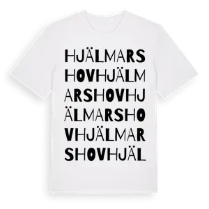 Hjälmarshov ordlek t-shirt – ekologisk bomull t-shirt från Pinshirt