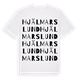 White t-shirt med Hjälmarslund ordlek t-shirt