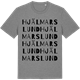 Mid Heather Gray t-shirt med Hjälmarslund ordlek t-shirt