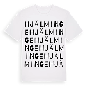 Hjälminge ordlek t-shirt – ekologisk bomull t-shirt från Pinshirt