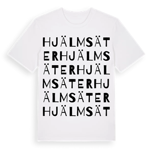 Hjälmsäter ordlek t-shirt – ekologisk bomull t-shirt från Pinshirt