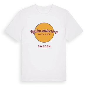 Hjälmsättertorp cirkel t-shirt – ekologisk bomull t-shirt från Pinshirt