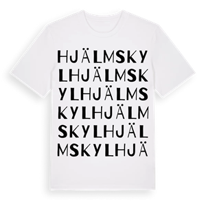 Hjälmskyl ordlek t-shirt – ekologisk bomull t-shirt från Pinshirt