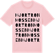 Pink Cotton t-shirt med Hjortronmossen ordlek t-shirt