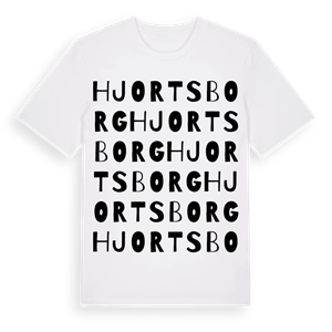 Hjortsborg ordlek t-shirt – ekologisk bomull t-shirt från Pinshirt