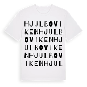 Hjulboviken ordlek t-shirt – ekologisk bomull t-shirt från Pinshirt