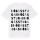 White t-shirt med Högåsstugan ordlek t-shirt