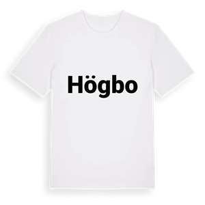 Högbo fetstil t-shirt – ekologisk bomull t-shirt från Pinshirt
