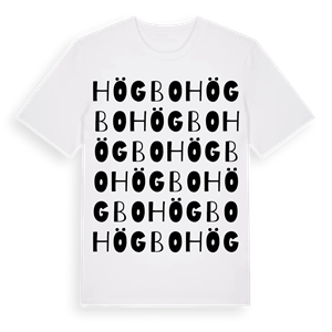 Högbo ordlek t-shirt – ekologisk bomull t-shirt från Pinshirt