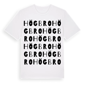 Högbro ordlek t-shirt – ekologisk bomull t-shirt från Pinshirt