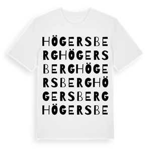Högersberg ordlek t-shirt – ekologisk bomull t-shirt från Pinshirt