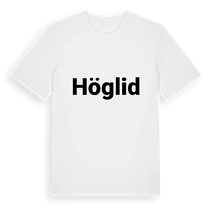 Höglid fetstil t-shirt – ekologisk bomull t-shirt från Pinshirt
