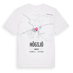 Högsjö karta t-shirt – ekologisk bomull t-shirt från Pinshirt