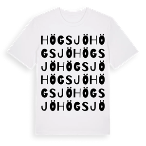 Högsjö ordlek t-shirt – ekologisk bomull t-shirt från Pinshirt
