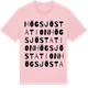 Pink Cotton t-shirt med Högsjö station ordlek t-shirt