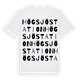 White t-shirt med Högsjö station ordlek t-shirt