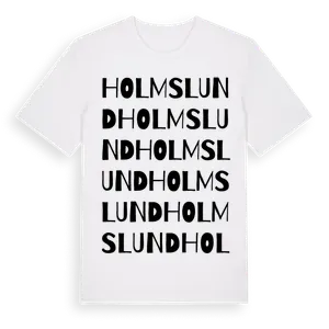 Holmslund ordlek t-shirt – ekologisk bomull t-shirt från Pinshirt
