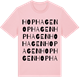 Pink Cotton t-shirt med Hophagen ordlek t-shirt