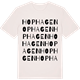 Vintage White t-shirt med Hophagen ordlek t-shirt