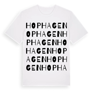 Hophagen ordlek t-shirt – ekologisk bomull t-shirt från Pinshirt