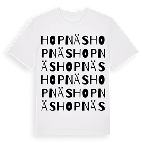 Hopnäs ordlek t-shirt – ekologisk bomull t-shirt från Pinshirt